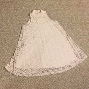 Vintage 90’s does 70s crocheted lace trapeze dress. DONATING